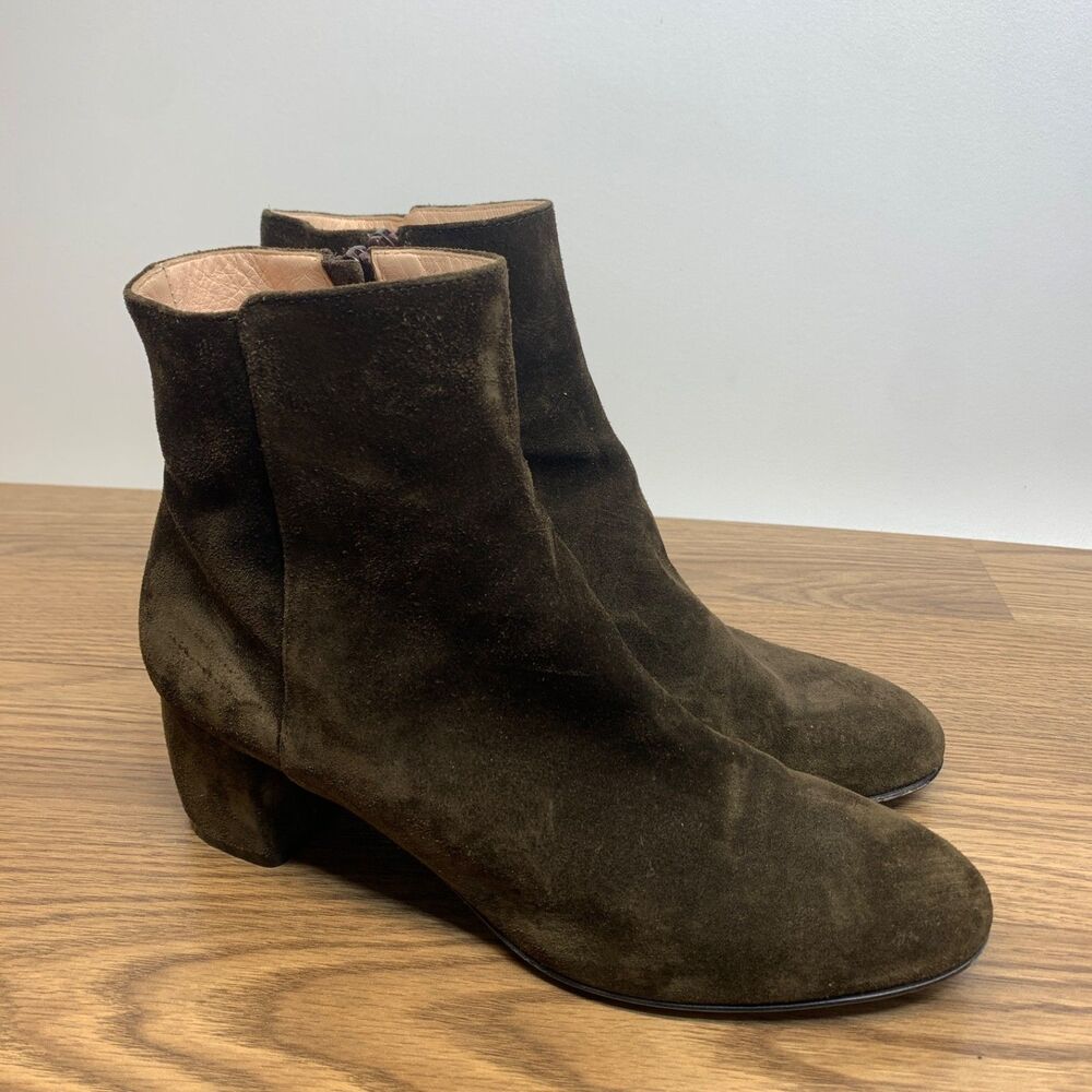 AGL Attilio Giusti Leombruni Boots Womens Size 41 Shoes Brown Suede Heel Bootie